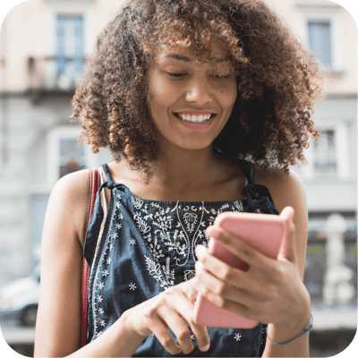 Woman looking at phone